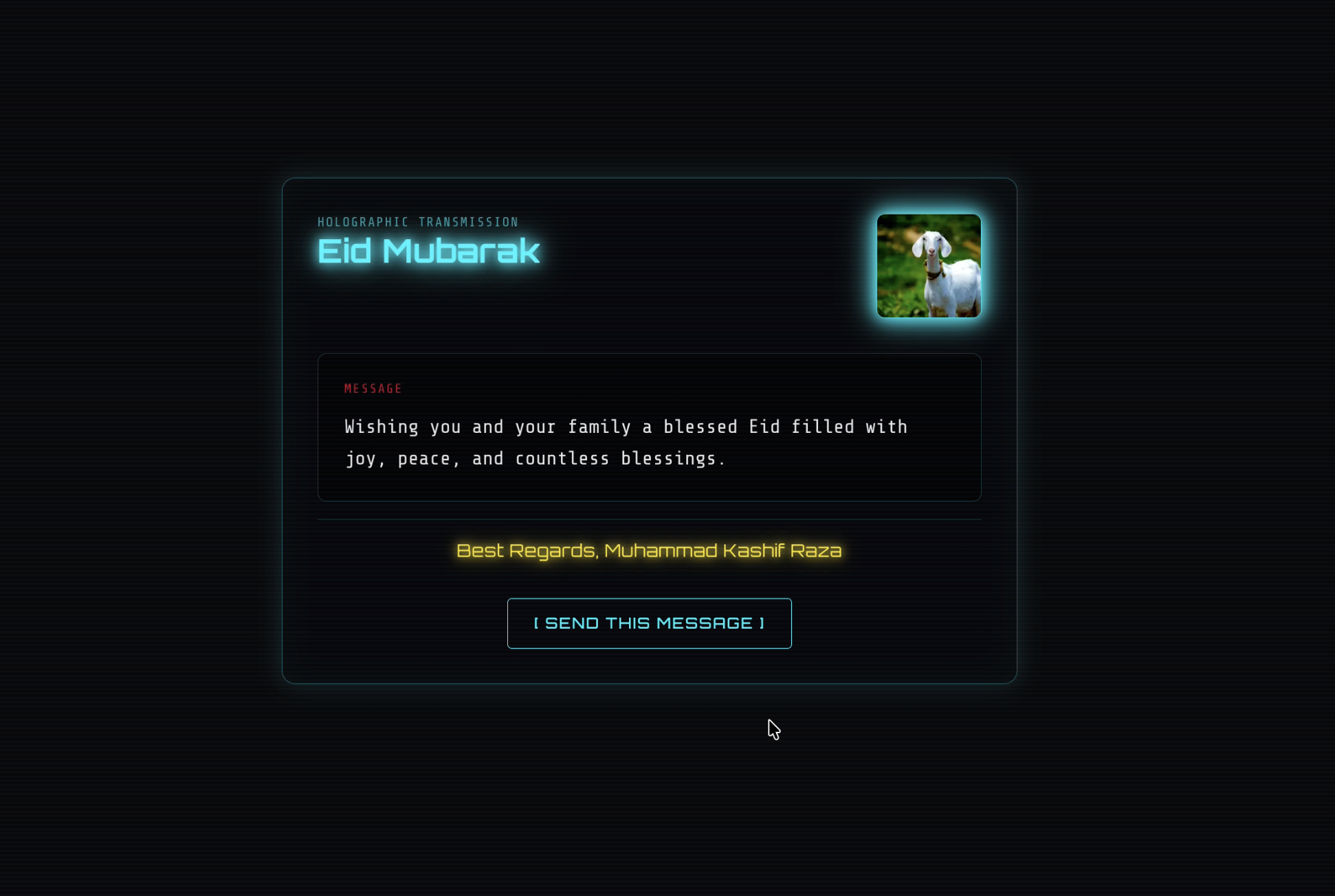 Cyberpunk Eid Card